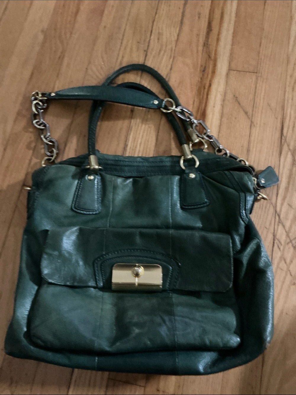 Coach Green Leather Boho Handbag